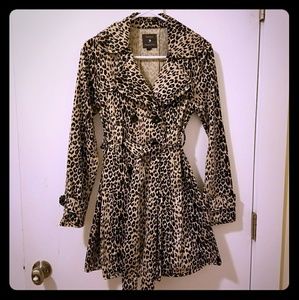 Adorable Leopard Print Trench Coat